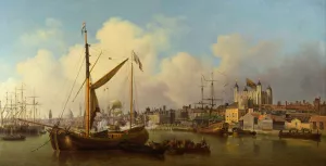 The Thames and the Tower of London Supposedly on the King's Birthday by Samuel Scott Oil Painting