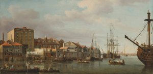 View of the Thames at Wapping Oil painting by Samuel Scott