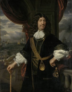 Portrait of Mattheus van den Broucke by Samuel Van Hoogstraten Oil Painting
