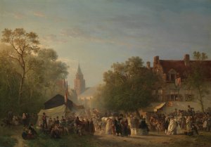 Fair in Scheveningen by Samuel Verveer Oil Painting