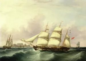 The 'Alert' of Liverpool off Capetown Oil painting by Samuel Walters