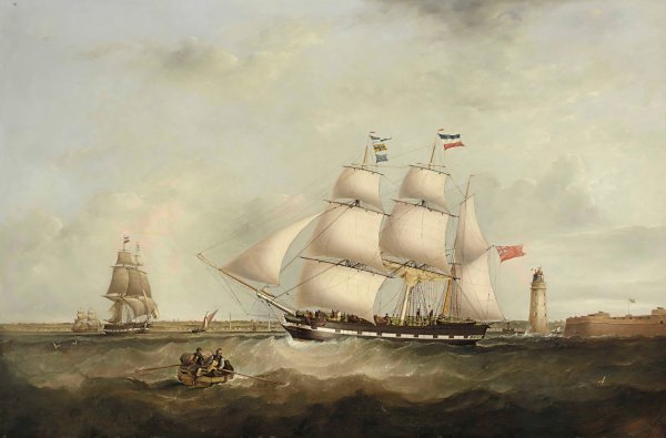 Main Product Photo of The 'Gazelle' Entering The Mersey  Painting by Samuel Walters