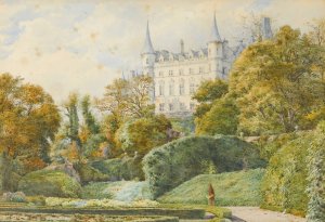 Dunrobin Castle by Samuel William Oscroft Oil Painting