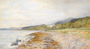 On The Beach, Dunrobin by Samuel William Oscroft Oil Painting