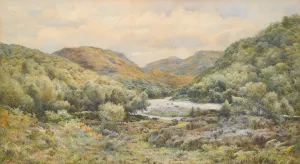 The Heather Pool On The River Kirkaig, Sutherland by Samuel William Oscroft Oil Painting