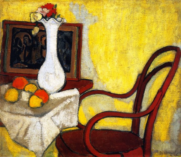 Main Product Photo of Interior with Thonet Chair Painting by Sandor Galimberti