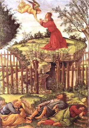 Agony in the Garden by Sandro Botticelli - Oil Painting Reproduction