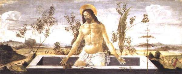 Main Product Photo of Christ in the Sepulchre Painting by Sandro Botticelli