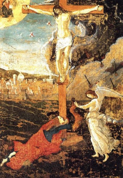Main Product Photo of Crucifixion Painting by Sandro Botticelli