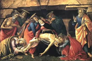 Lamentation over the Dead Christ with Saints Oil painting by Sandro Botticelli