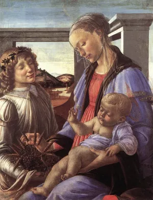 Madonna and Child with an Angel by Sandro Botticelli - Oil Painting Reproduction