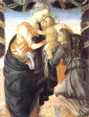 Madonna and Child with an Angel II Oil painting by Sandro Botticelli