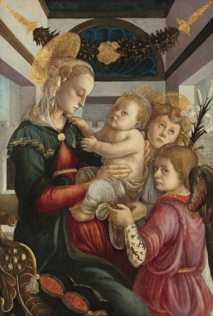 Madonna and Child with Angels by Sandro Botticelli Oil Painting
