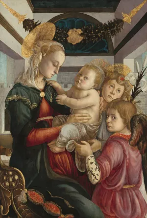 Madonna and Child with Angels by Sandro Botticelli Oil Painting