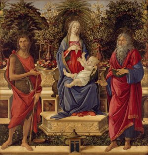 Madonna and Child with both Saints John by Sandro Botticelli Oil Painting