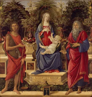 Madonna and Child with both Saints John by Sandro Botticelli Oil Painting