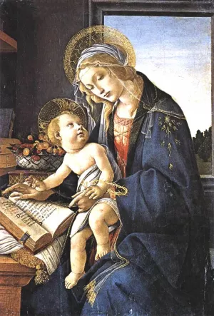 Madonna of the Book Madonna del Libro by Sandro Botticelli - Oil Painting Reproduction