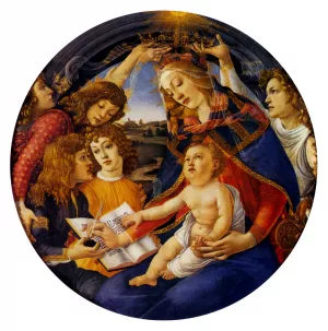 Madonna Of The Magnificat by Sandro Botticelli - Oil Painting Reproduction