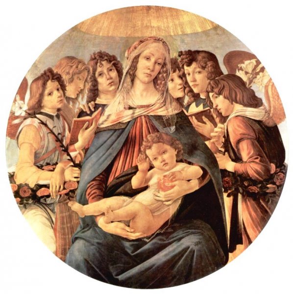 Main Product Photo of Madonna of the Pomegranate Painting by Sandro Botticelli