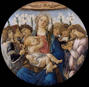 Mary with the Child and Singing Angels Oil painting by Sandro Botticelli