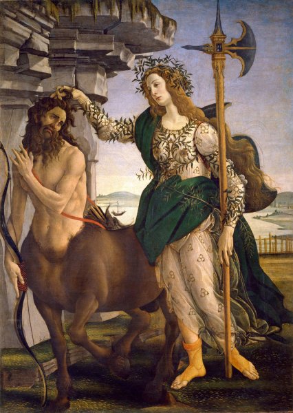Pallas And The Centaur  by Sandro Botticelli - Hand-Painted Oil Painting Reproduction