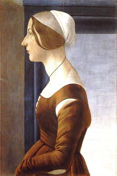 Portrait of a Young Woman 3 by Sandro Botticelli - Hand-Painted Oil Painting Reproduction