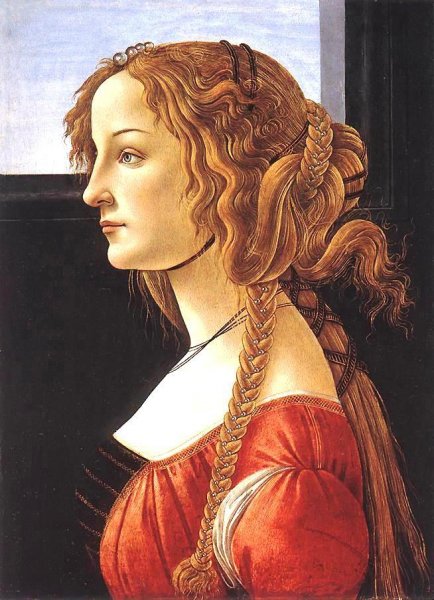 Main Product Photo of Portrait of a Young Woman Painting by Sandro Botticelli