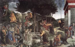 Scenes from the Life of Moses by Sandro Botticelli Oil Painting