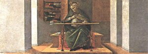 St Augustine in His Cell San Marco Altarpiece Oil painting by Sandro Botticelli