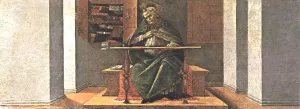 St Augustine in His Cell San Marco Altarpiece Oil painting by Sandro Botticelli
