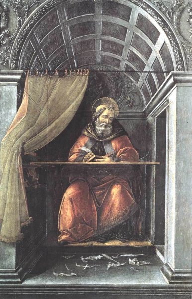Main Product Photo of St Augustine in His Cell Painting by Sandro Botticelli