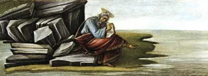St John on Patmos San Marco Altarpiece Oil painting by Sandro Botticelli
