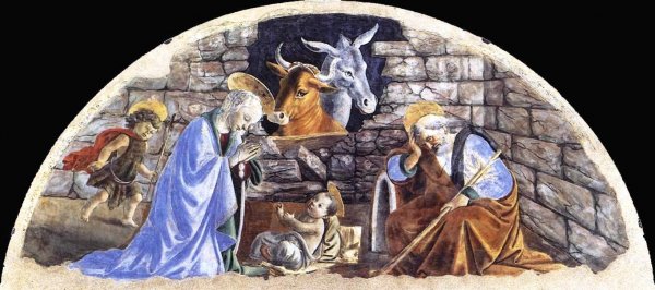 Main Product Photo of The Birth of Christ Painting by Sandro Botticelli