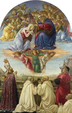 The Coronation Of The Virgin by Sandro Botticelli Oil Painting