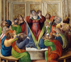 The Descent Of The Holy Ghost by Sandro Botticelli Oil Painting