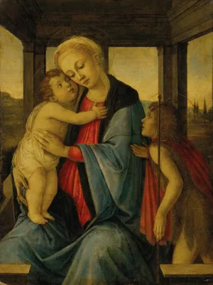 The Madonna and Child with the infant Saint John the Baptist by Sandro Botticelli Oil Painting