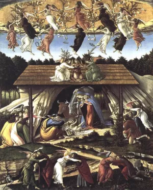 The Mystical Nativity by Sandro Botticelli - Oil Painting Reproduction