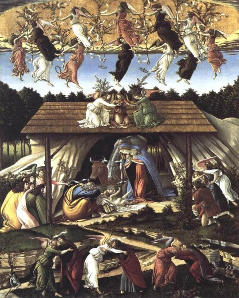 Main Product Photo of The Mystical Nativity Painting by Sandro Botticelli