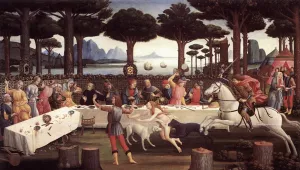The Story of Nastagio degli Onesti Third Episode by Sandro Botticelli - Oil Painting Reproduction