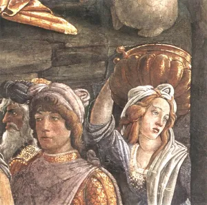 The Trials and Calling of Moses Detail 5 Cappella Sistina, Vatican by Sandro Botticelli Oil Painting