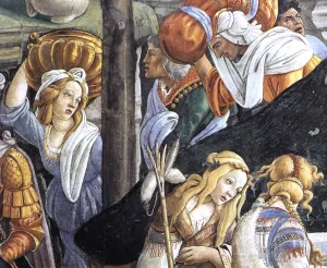 The Trials and Calling of Moses Detail 6 Cappella Sistina, Vatican by Sandro Botticelli - Oil Painting Reproduction