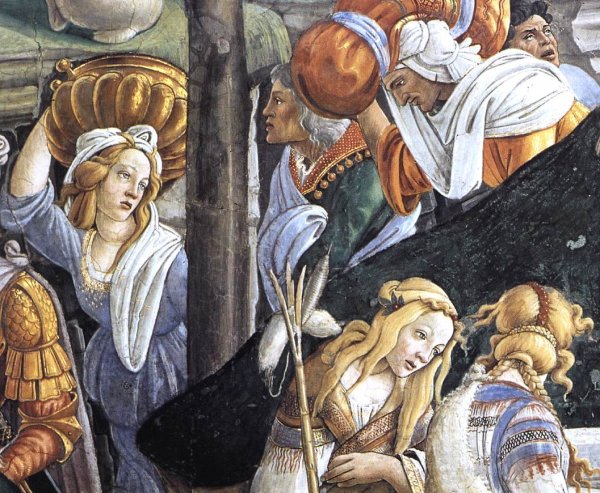 Main Product Photo of The Trials and Calling of Moses Detail 6 Cappella Sistina, Vatican Painting by Sandro Botticelli