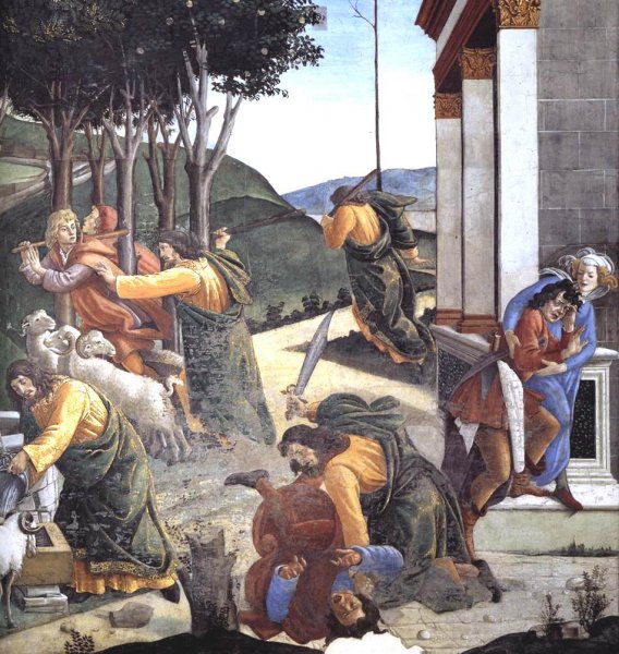 Main Product Photo of The Trials and Calling of Moses Detail 7  Painting by Sandro Botticelli