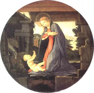 The Virgin Adoring the Child by Sandro Botticelli - Oil Painting Reproduction