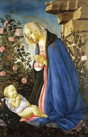 The Virgin Adoring the Sleeping Christ Child by Sandro Botticelli Oil Painting