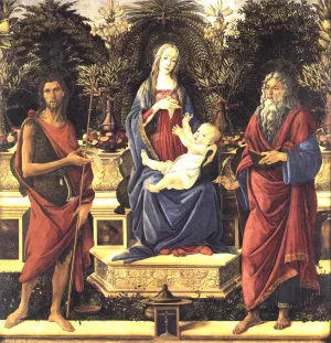 The Virgin and Child Enthroned Bardi Altarpiece by Sandro Botticelli - Oil Painting Reproduction