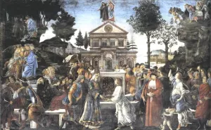 Three Temptations of Christ Cappella Sistina, Vatican by Sandro Botticelli - Oil Painting Reproduction