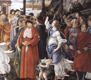 Three Temptations of Christ Detail 3 Cappella Sistina, Vatican painting by Sandro Botticelli