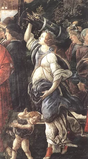 Three Temptations of Christ Detail 4 Cappella Sistina, Vatican by Sandro Botticelli Oil Painting