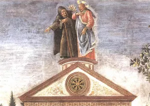 Three Temptations of Christ Detail 5 Cappella Sistina, Vatican painting by Sandro Botticelli